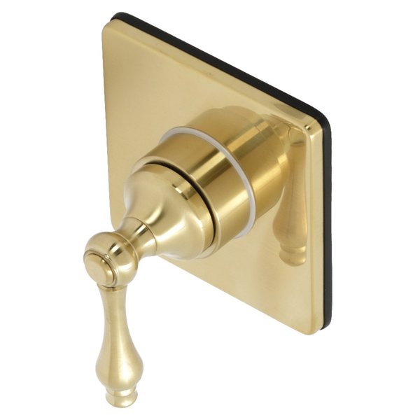 Kingston Brass KS3047AL Single-Handle Three-Way Diverter Valve with Trim Kit, Brushed Brass KS3047AL